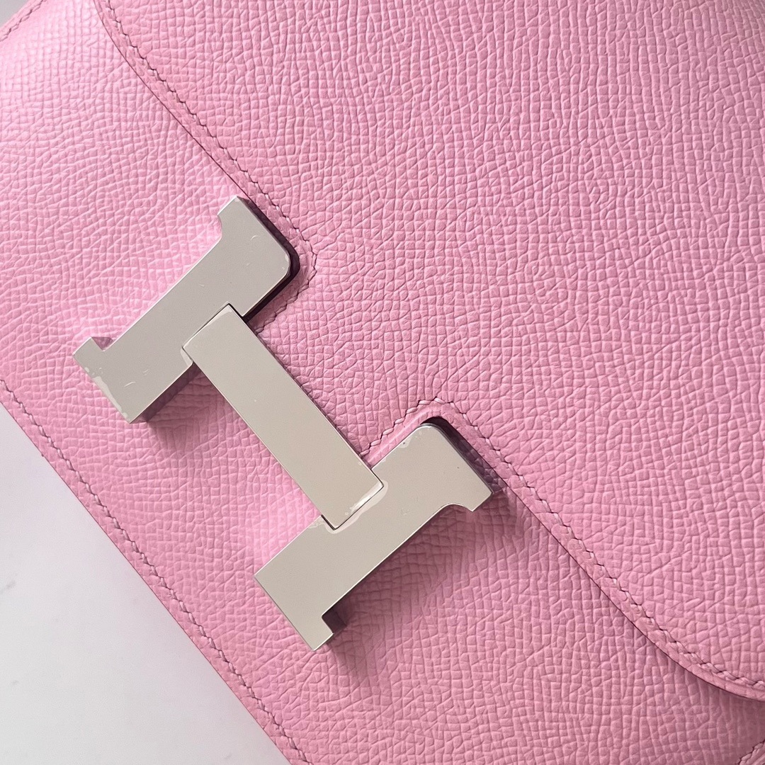 Hermes Constance 24cm Shoulder Bag In Rose Sakura Epsom Leather